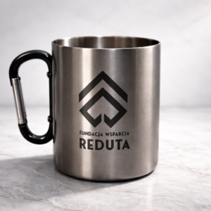 Kubek metalowy 260ml z karabińczykiem